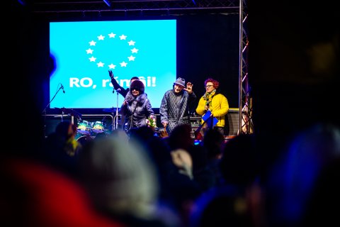 Protest Pro Europa - Piața Universității