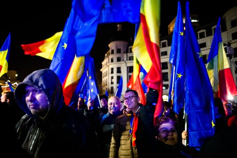 Protest Pro Europa - Piața Universității