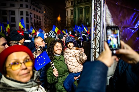 Protest Pro Europa - Piața Universității