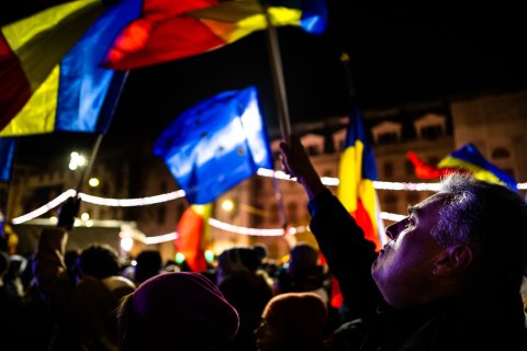 Protest Pro Europa - Piața Universității