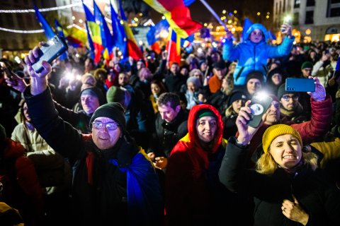 Protest Pro Europa - Piața Universității